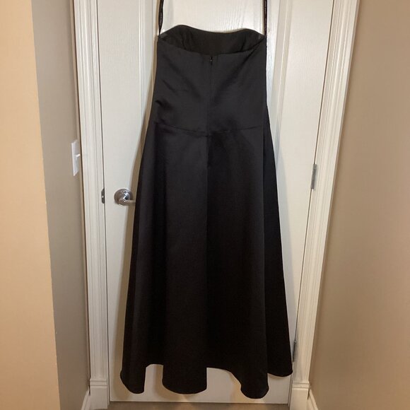 Alfred Angelo Women's Long Maxi Black Wedding Evening Strapless Dress Bridesmaid - Picture 5 of 11